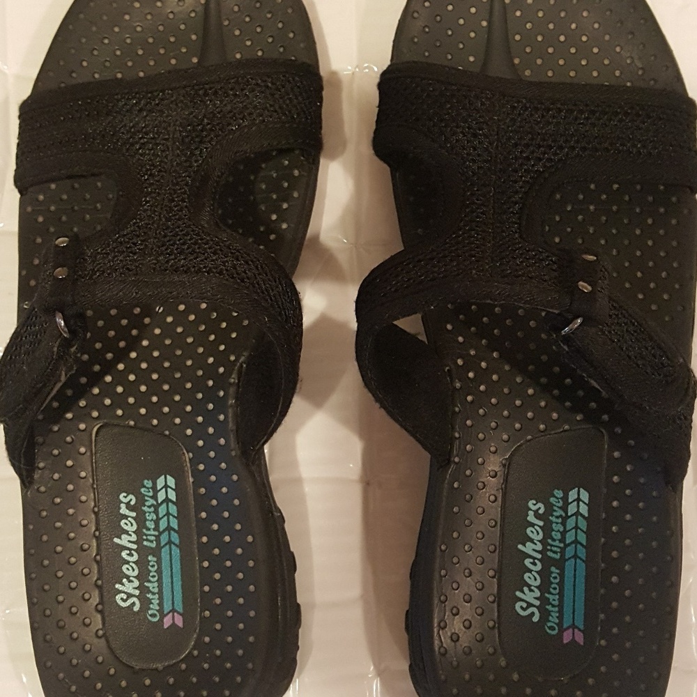 Skechers Outdoor Lifestyle Black Sandals - Size 7